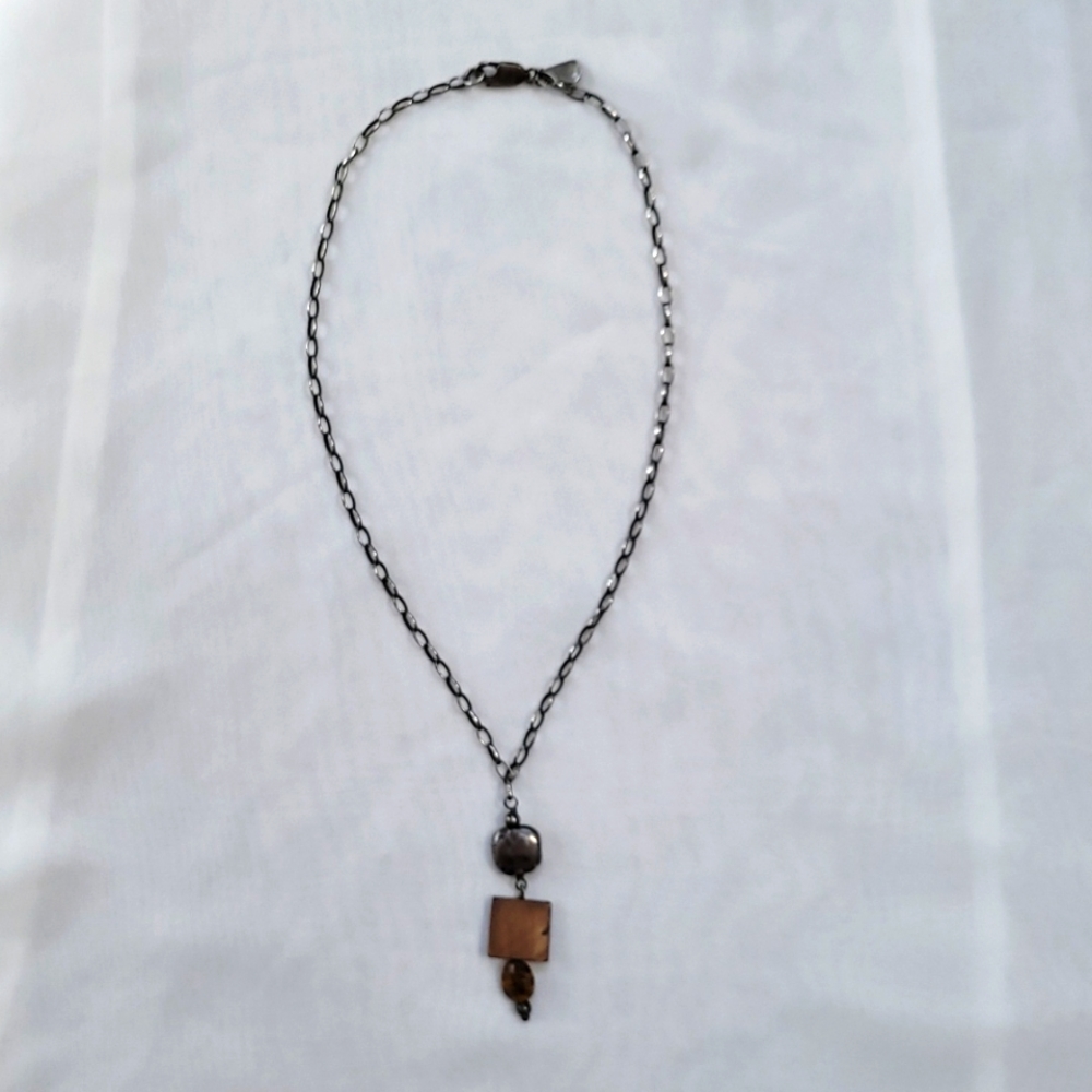Silpada Designs sterling silver & tiger eye necklace